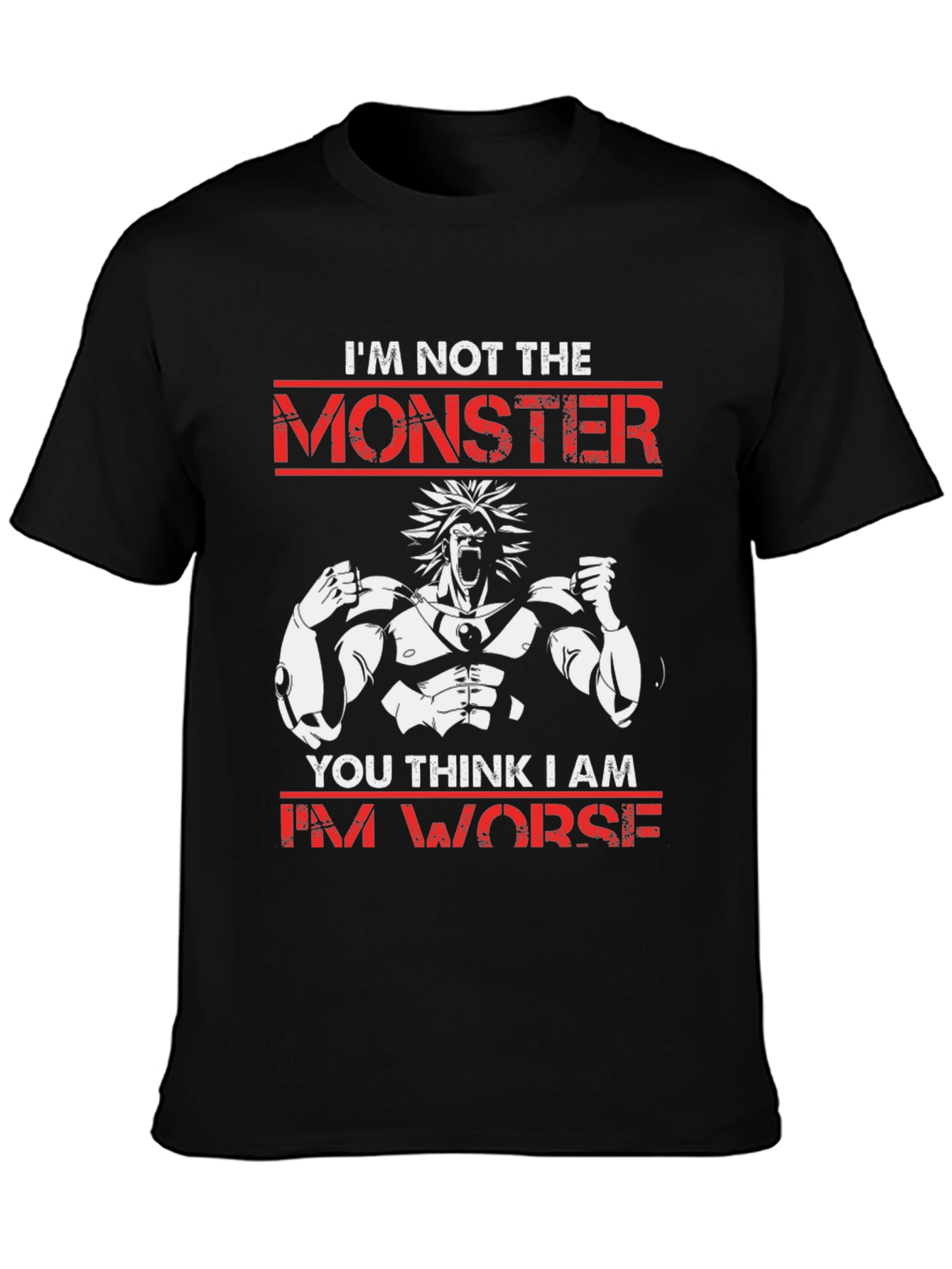 Monster Graphic T-Shirt: Broly Style Cotton Tee
