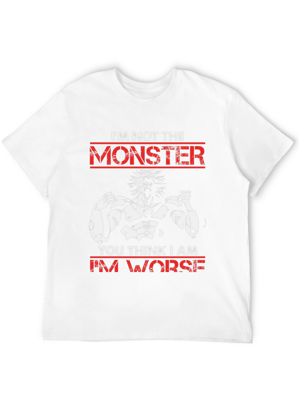 Monster Graphic T-Shirt: Broly Style Cotton Tee