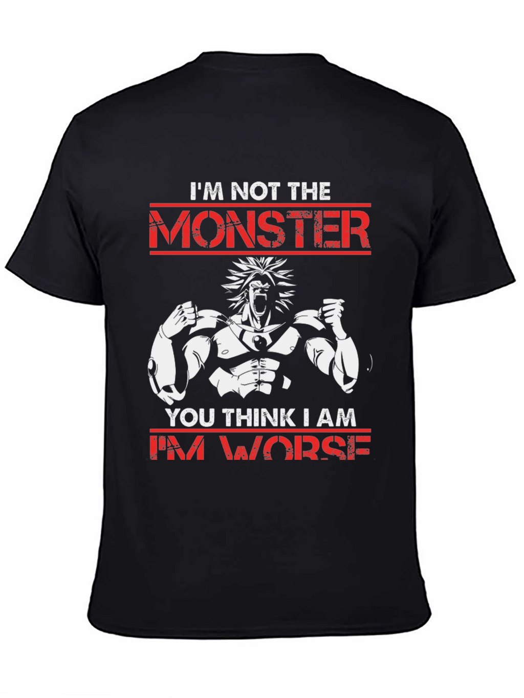 Monster Graphic T-Shirt: Broly Style Cotton Tee