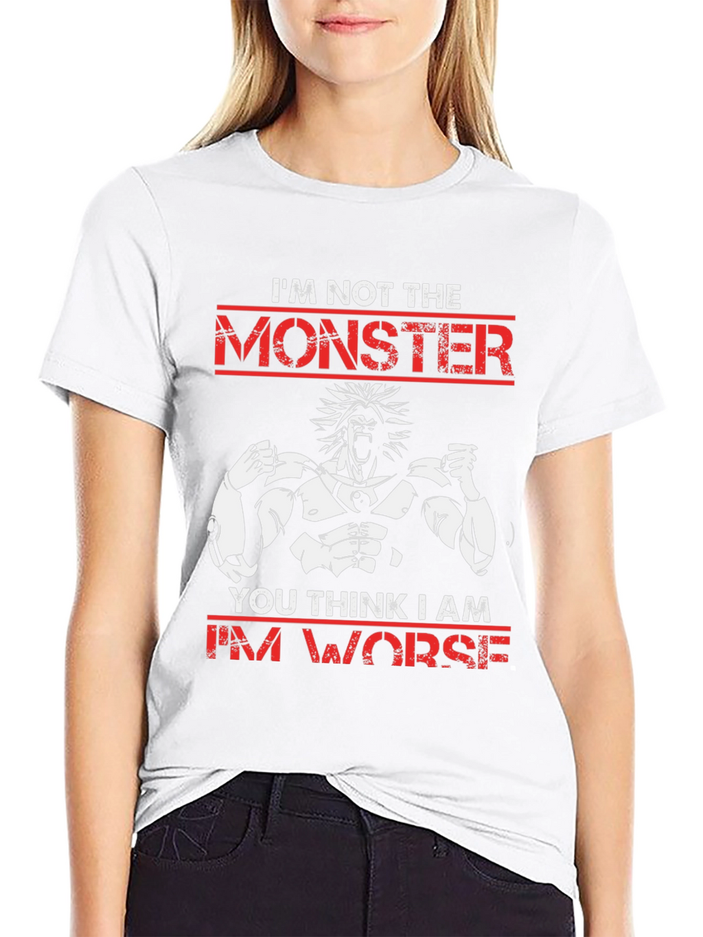 Monster Graphic T-Shirt: Broly Style Cotton Tee