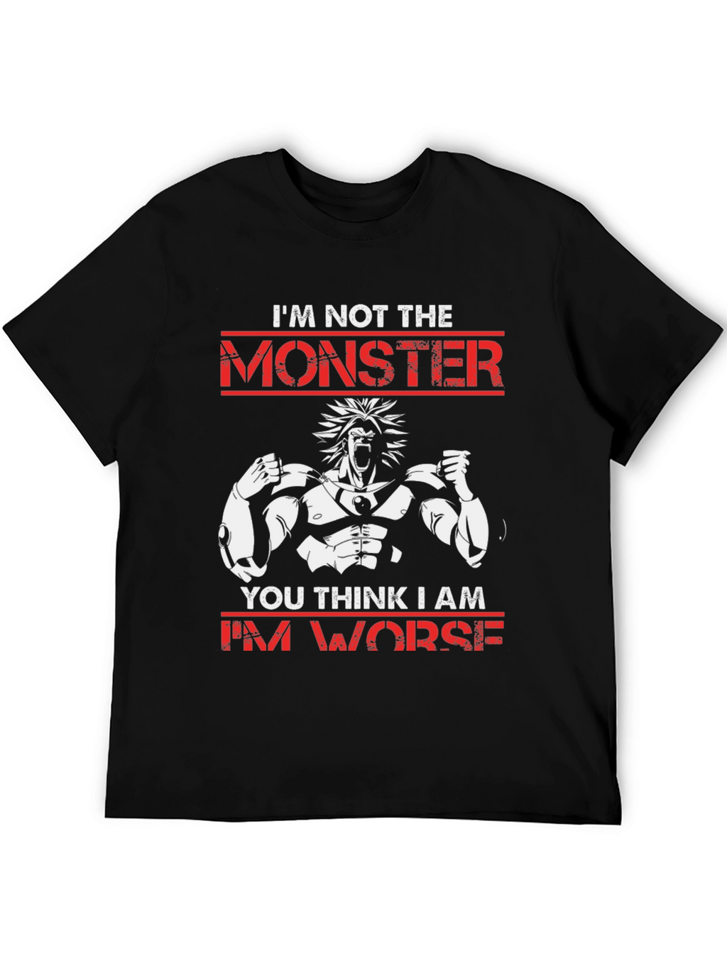 Monster Graphic T-Shirt: Broly Style Cotton Tee