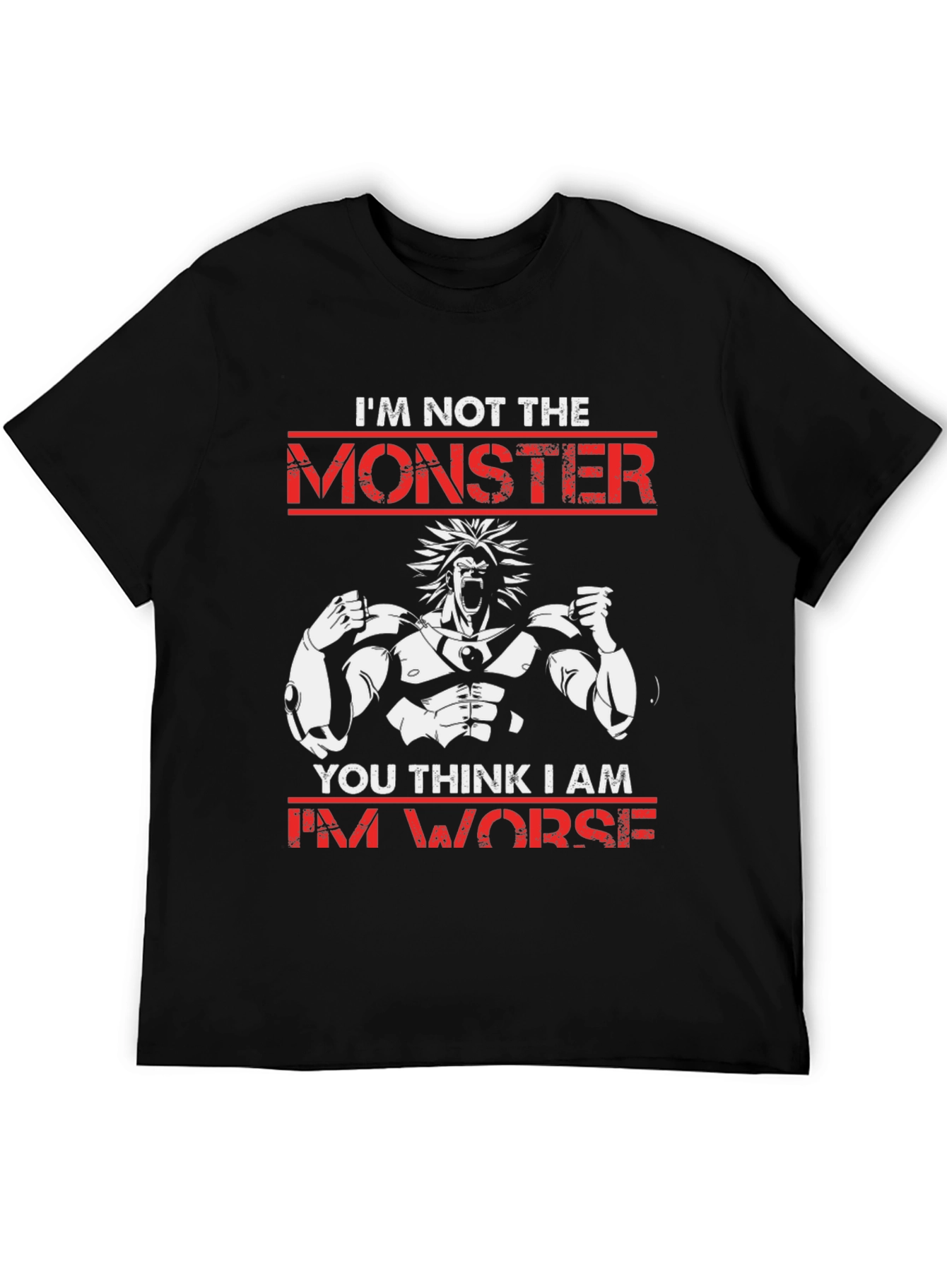 Monster Graphic T-Shirt: Broly Style Cotton Tee