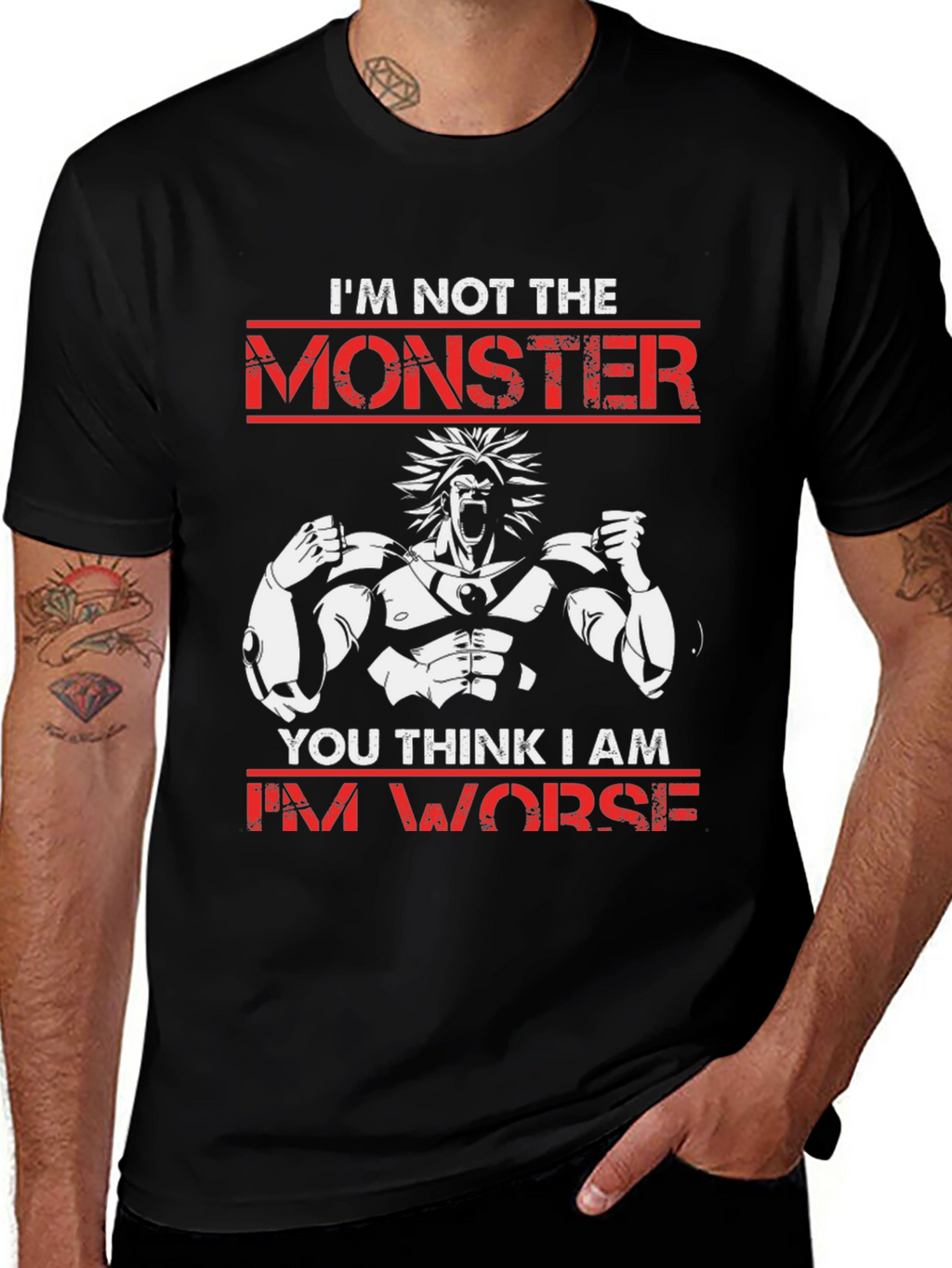 Monster Graphic T-Shirt: Broly Style Cotton Tee