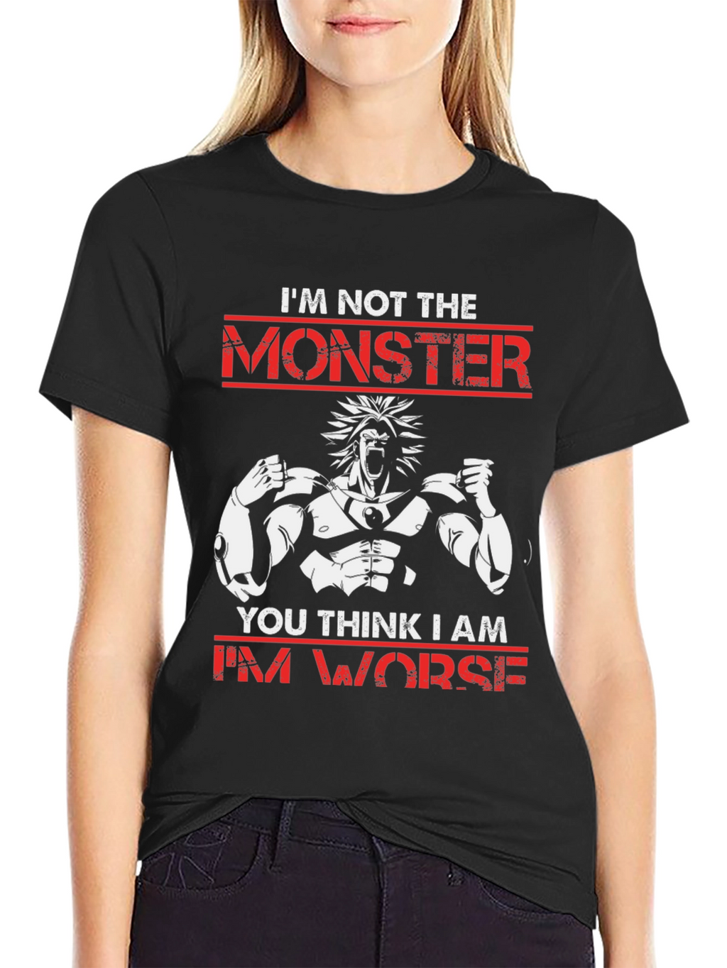 Monster Graphic T-Shirt: Broly Style Cotton Tee