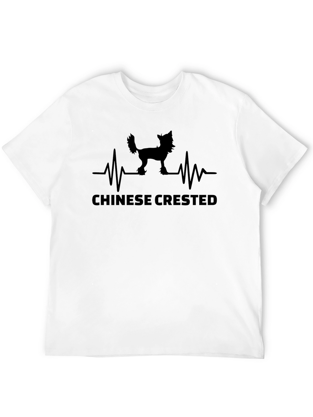 Chinese Crested Dog Heartbeat T-Shirt