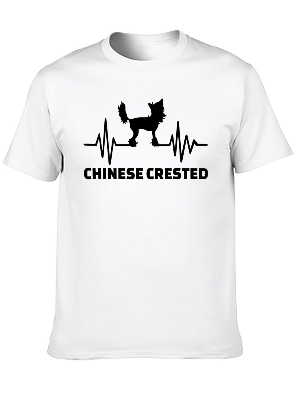 Chinese Crested Dog Heartbeat T-Shirt
