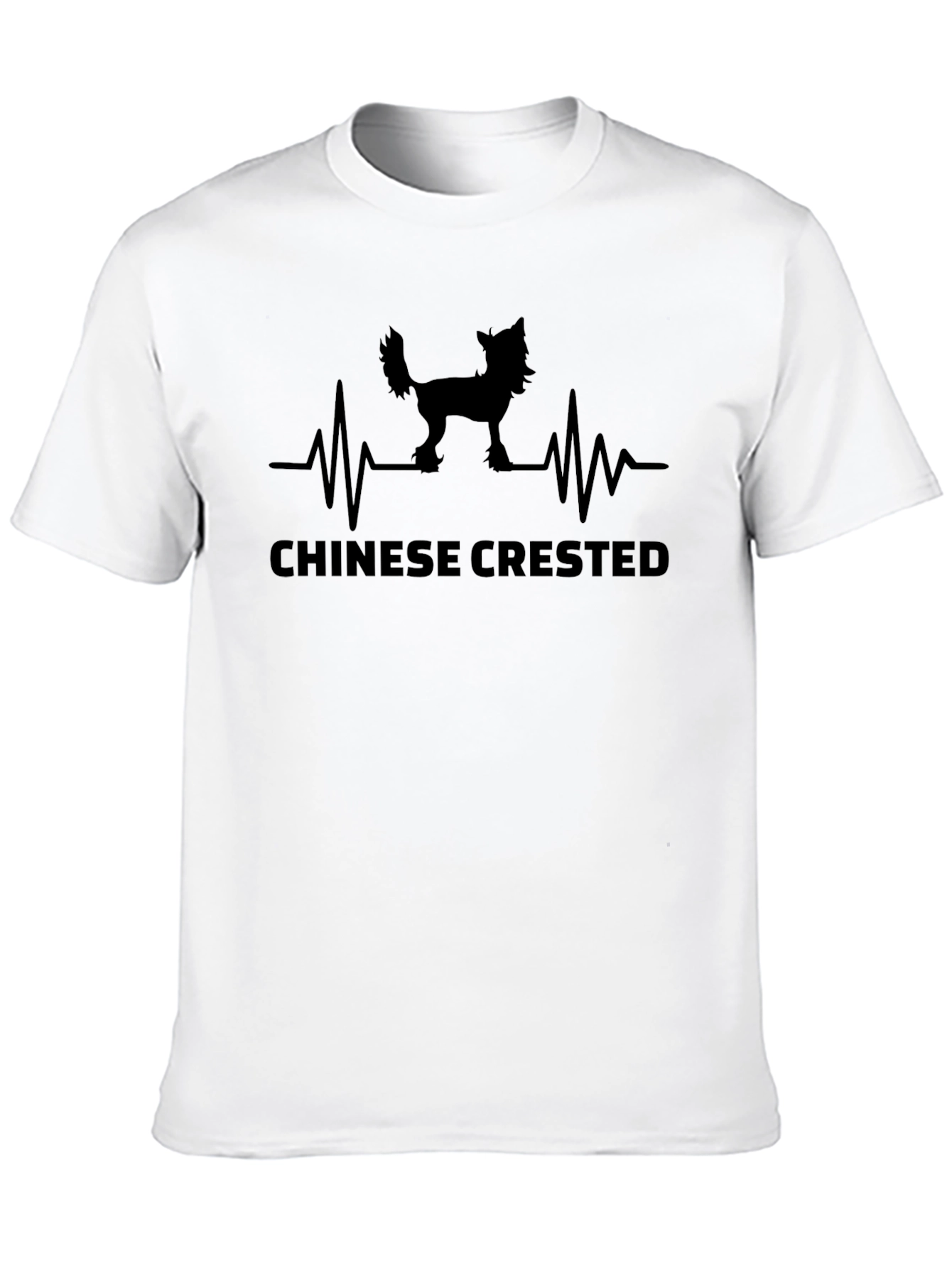 Chinese Crested Dog Heartbeat T-Shirt