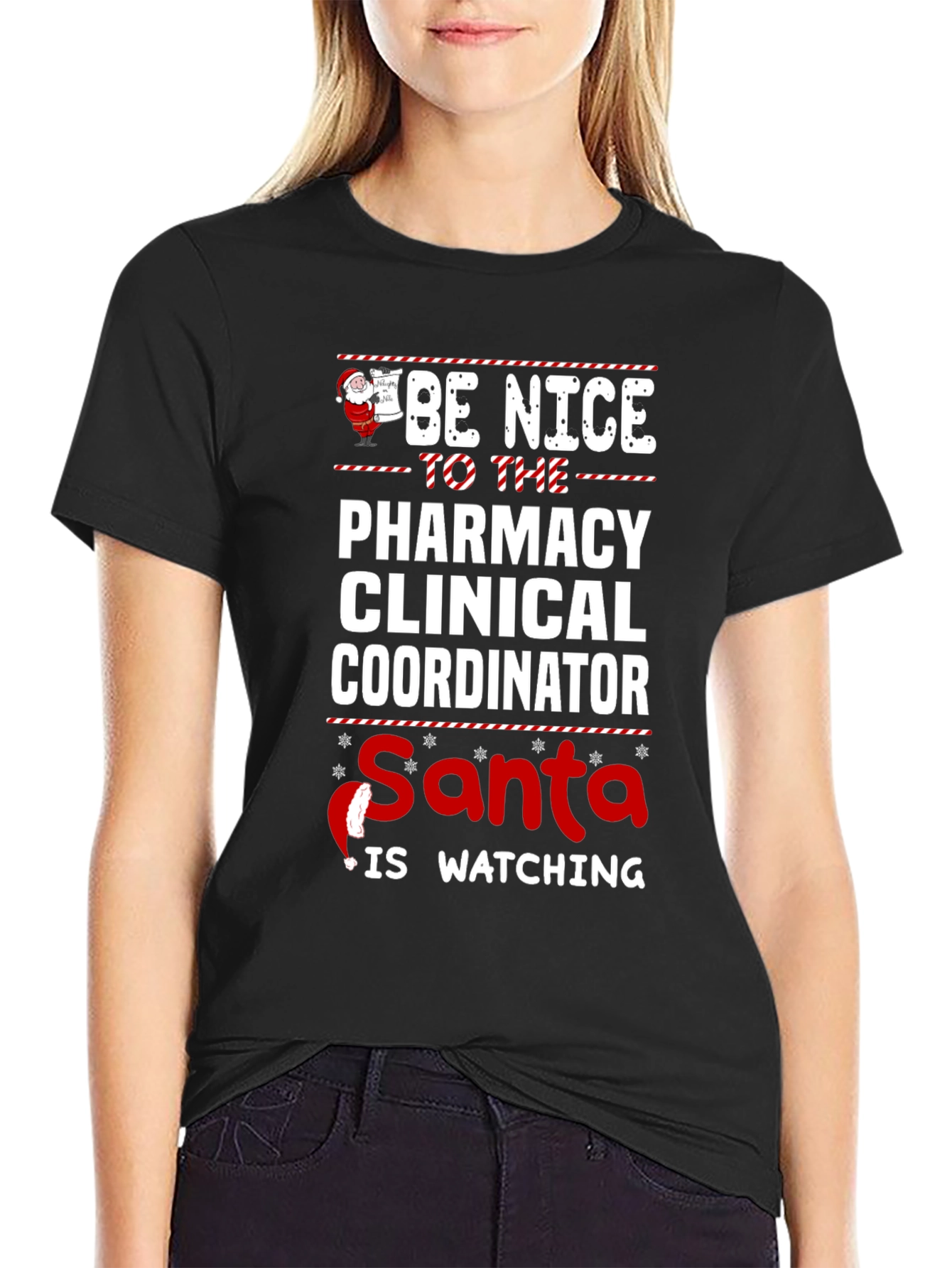Funny Pharmacy Clinical Coordinator Santa Christmas T-Shirt