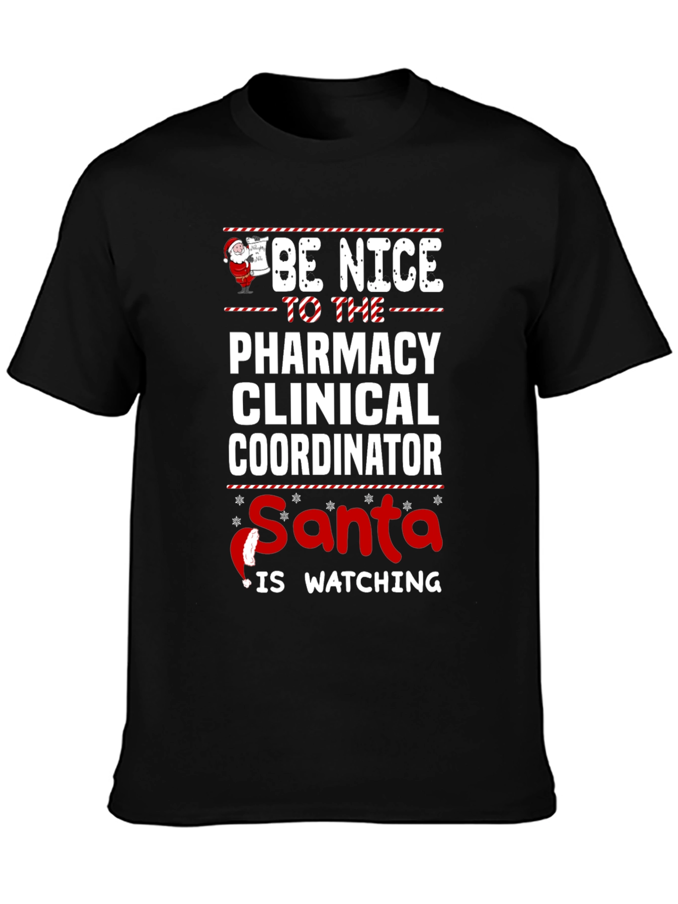 Funny Pharmacy Clinical Coordinator Santa Christmas T-Shirt