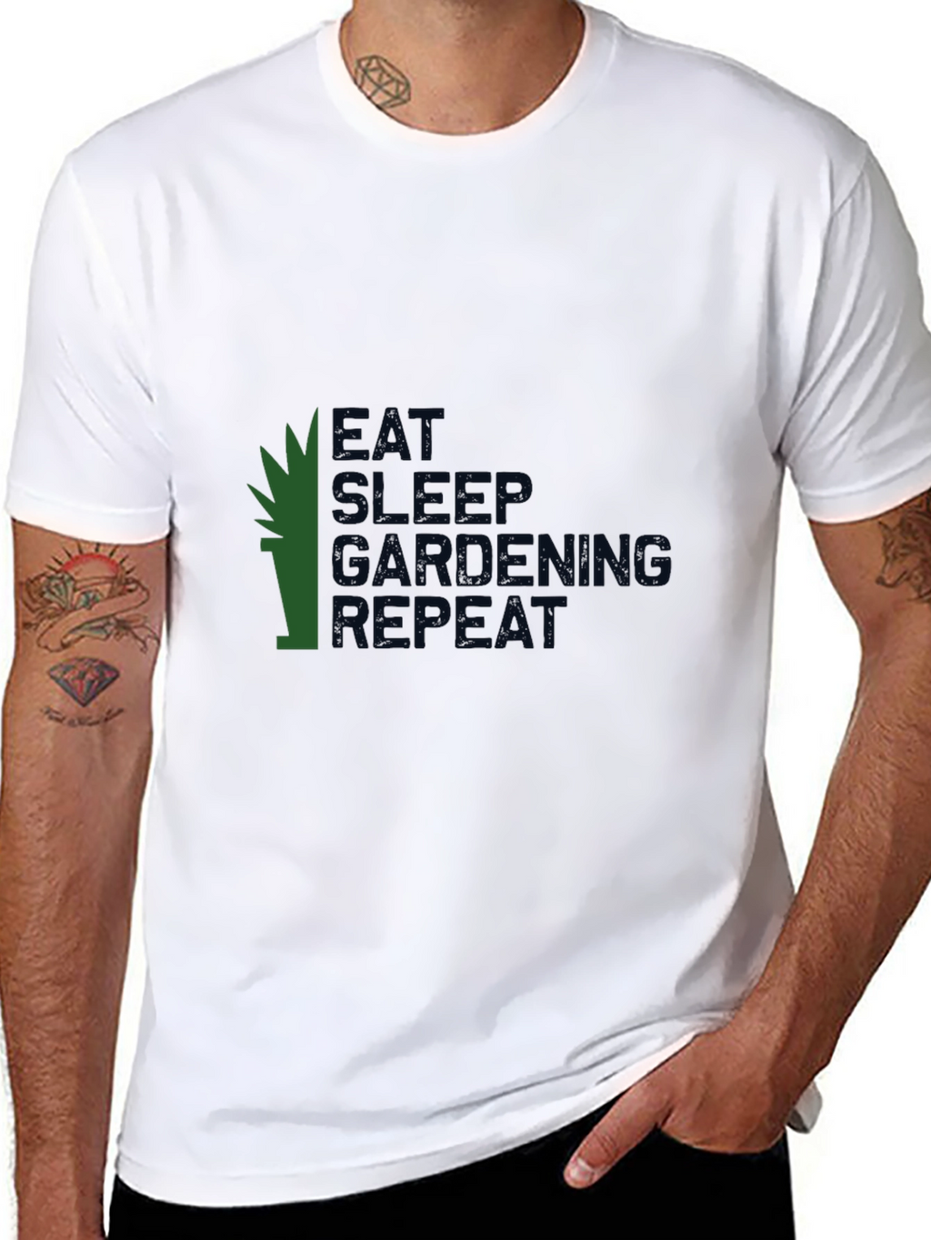 Eat Sleep Gardening Repeat Graphic Tee