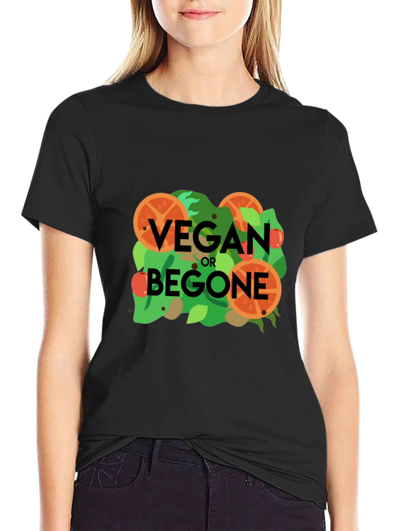 Vegan or Begone Graphic Tee - Black Cotton T-Shirt