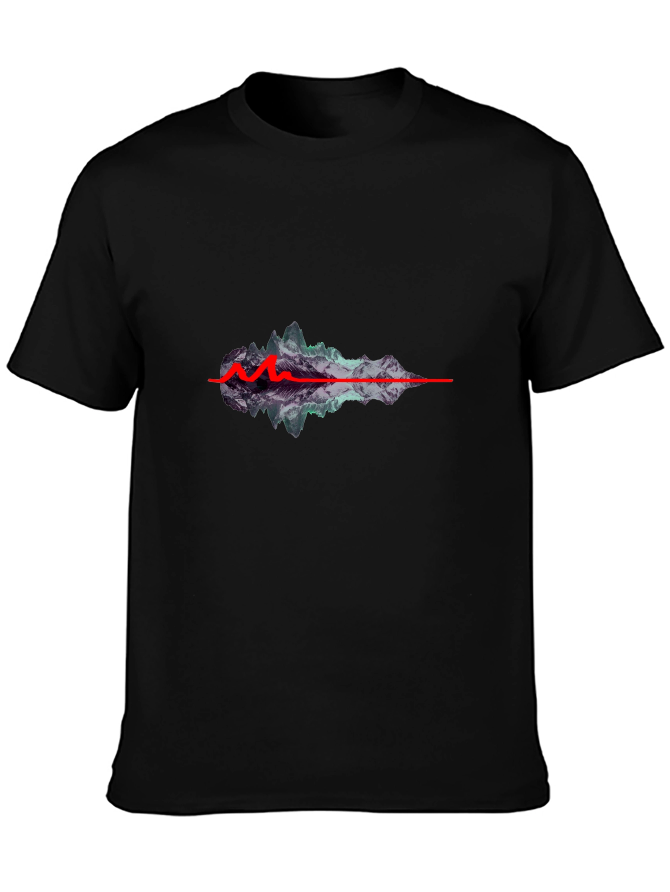 Mountain Wave Graphic Black T-Shirt