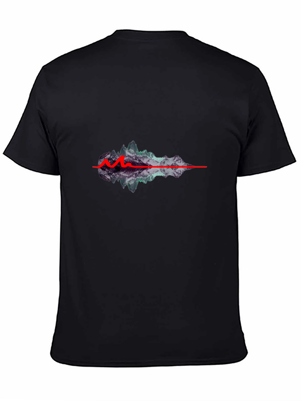 Mountain Wave Graphic Black T-Shirt