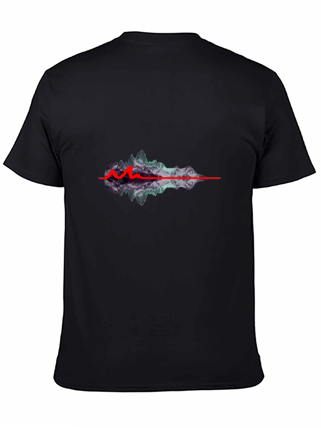 Mountain Wave Graphic Black T-Shirt