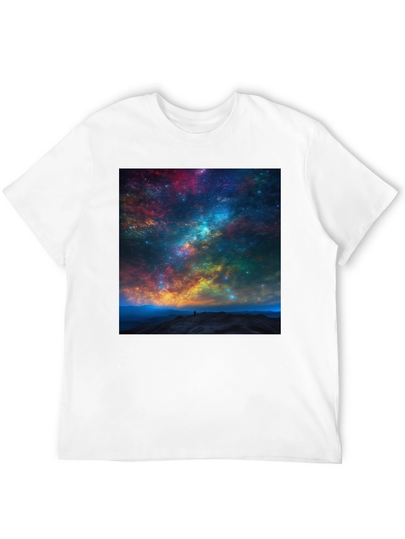 Galaxy Print Black T-Shirt