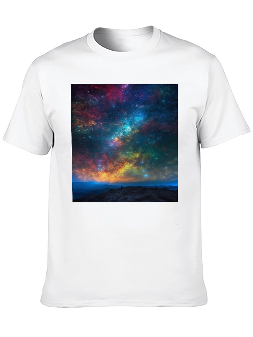 Galaxy Print Black T-Shirt