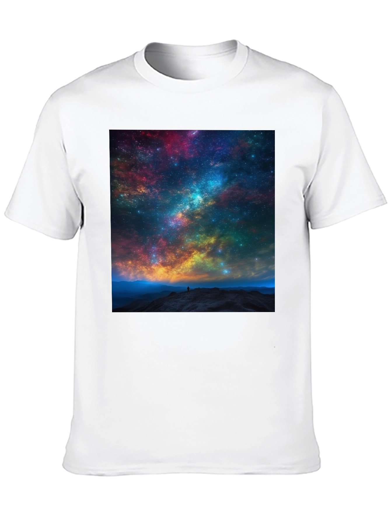 Galaxy Print Black T-Shirt
