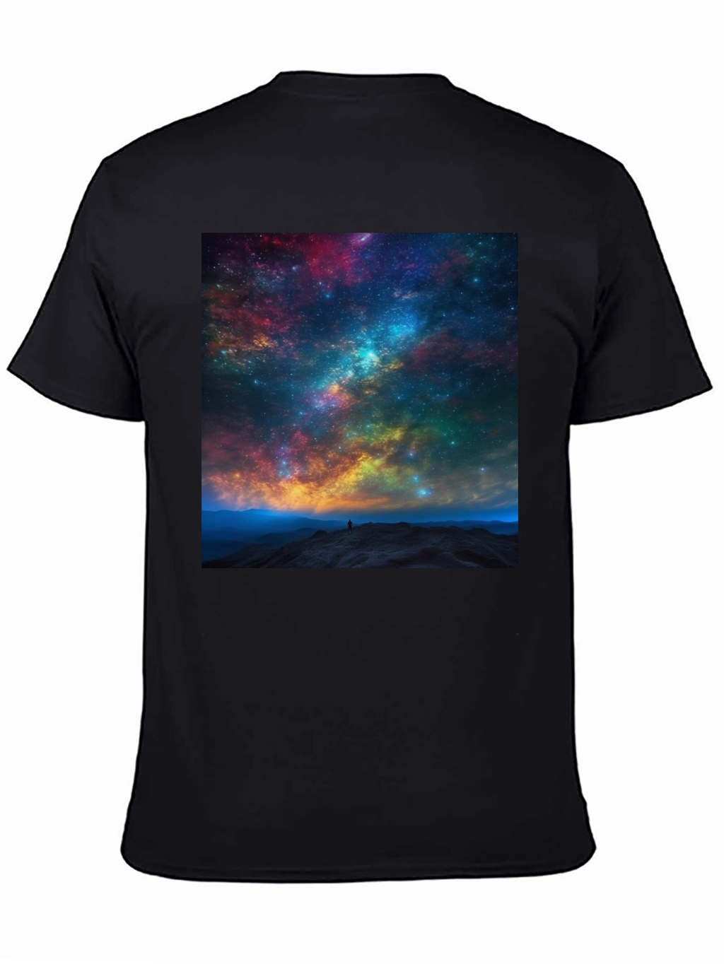 Galaxy Print Black T-Shirt