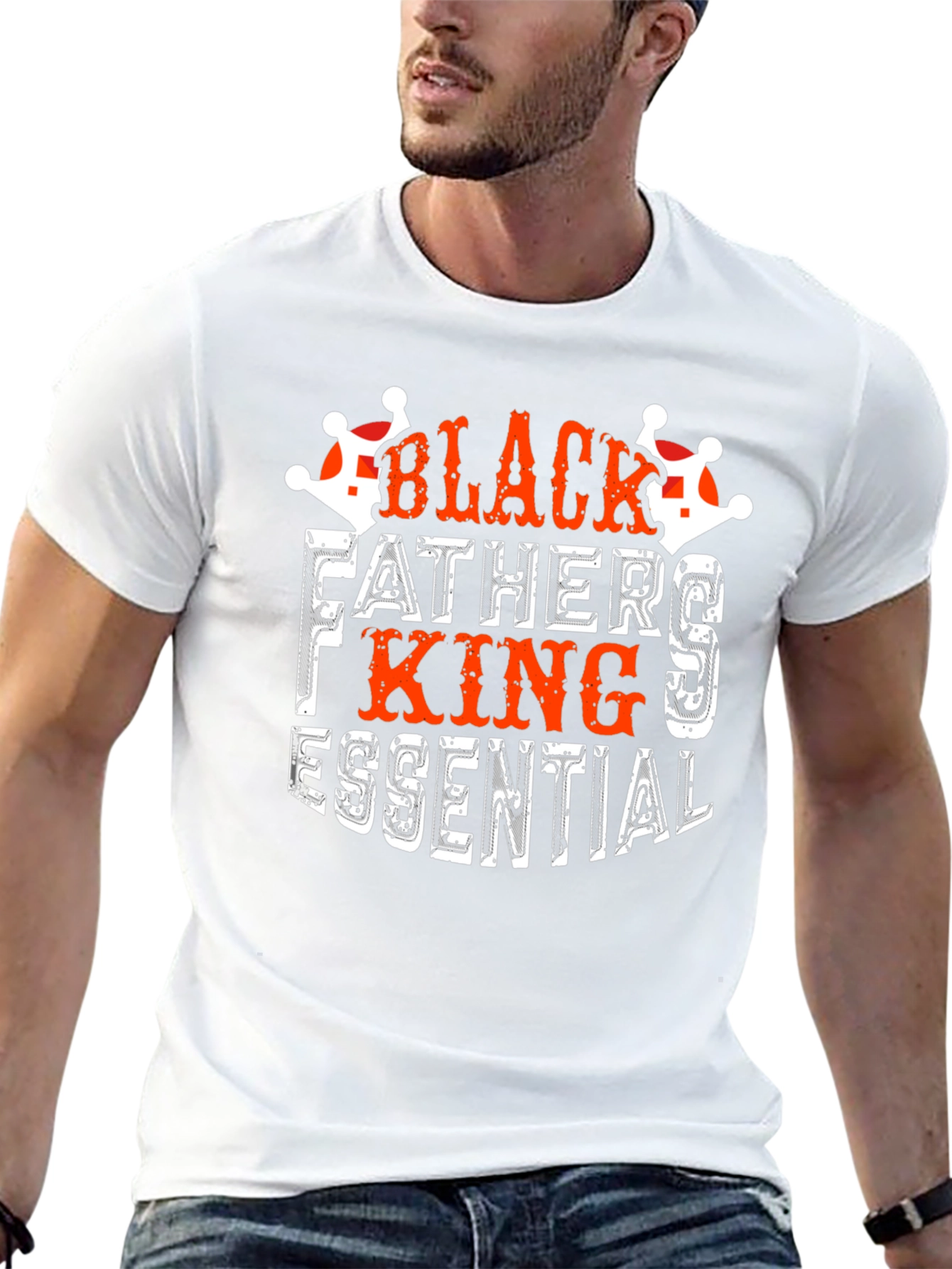 Black Father King Essential Graphic Tee