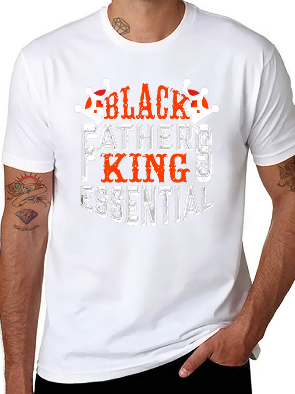 Black Father King Essential Graphic Tee