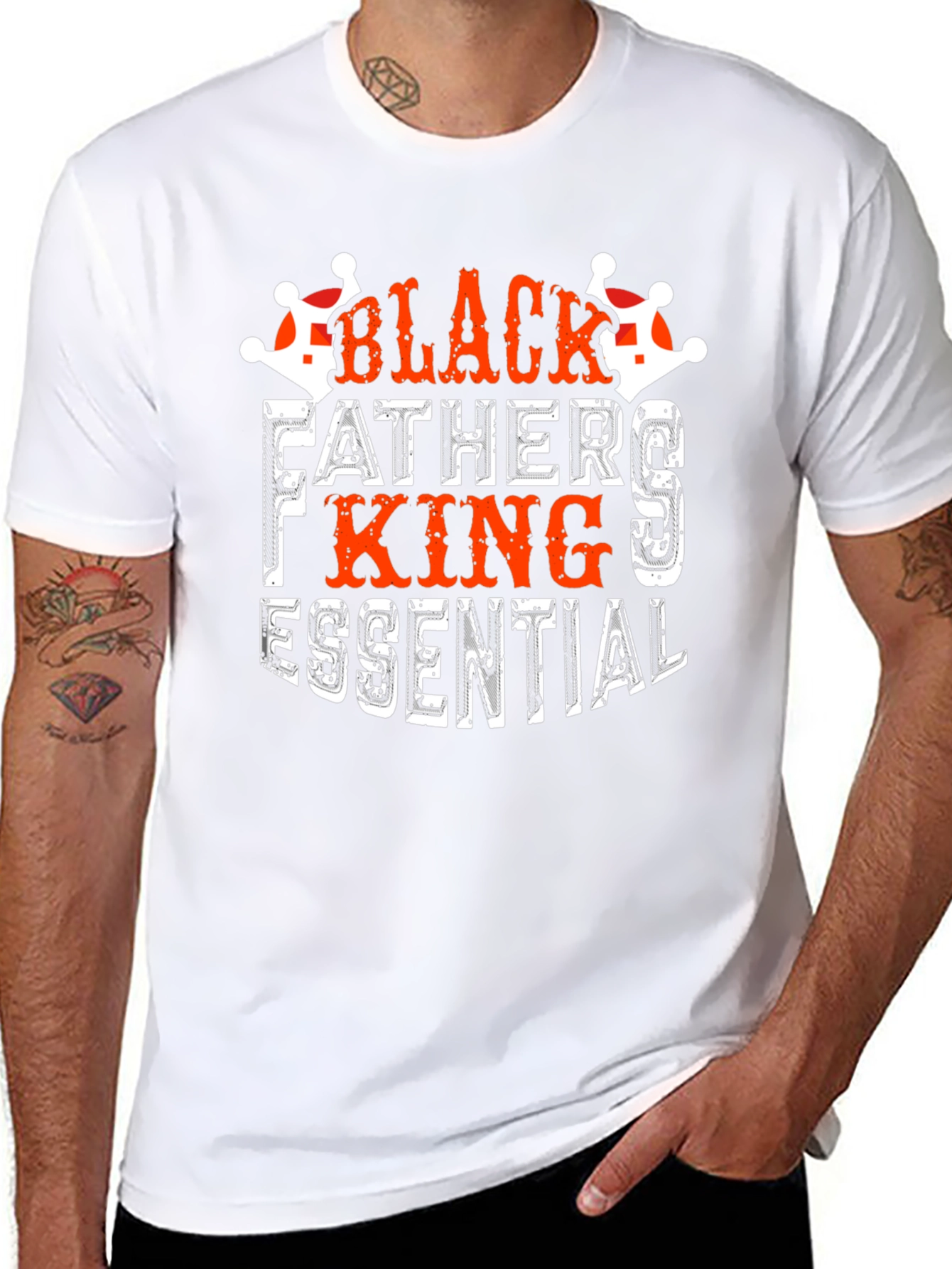 Black Father King Essential Graphic Tee