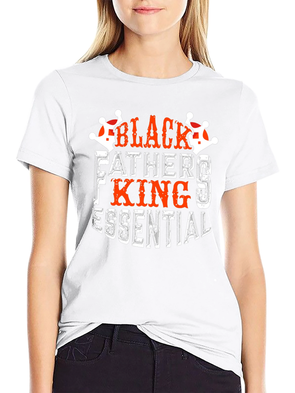 Black Father King Essential Graphic Tee