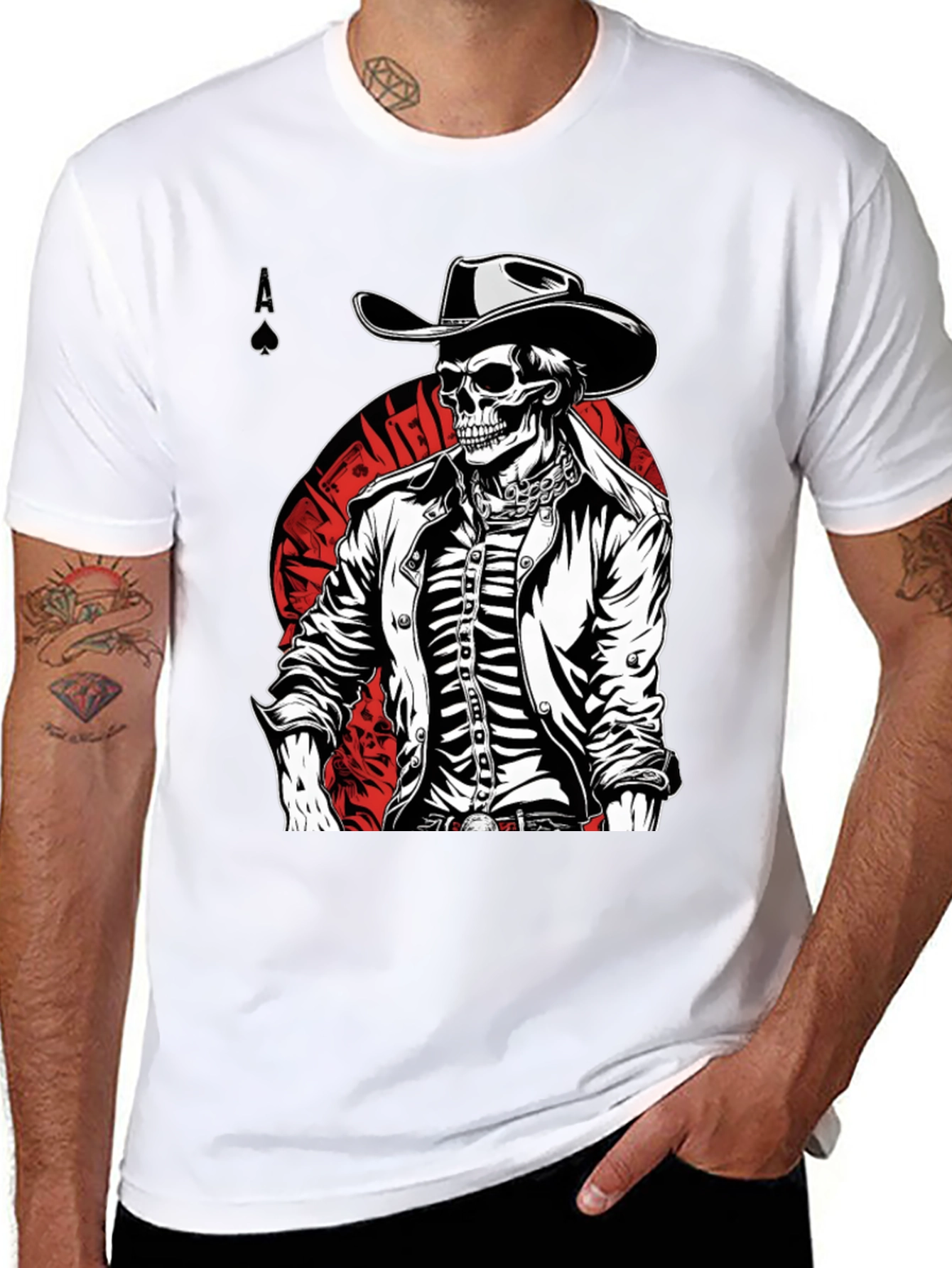 Skeleton Cowboy T-Shirt - Ace of Spades Tee