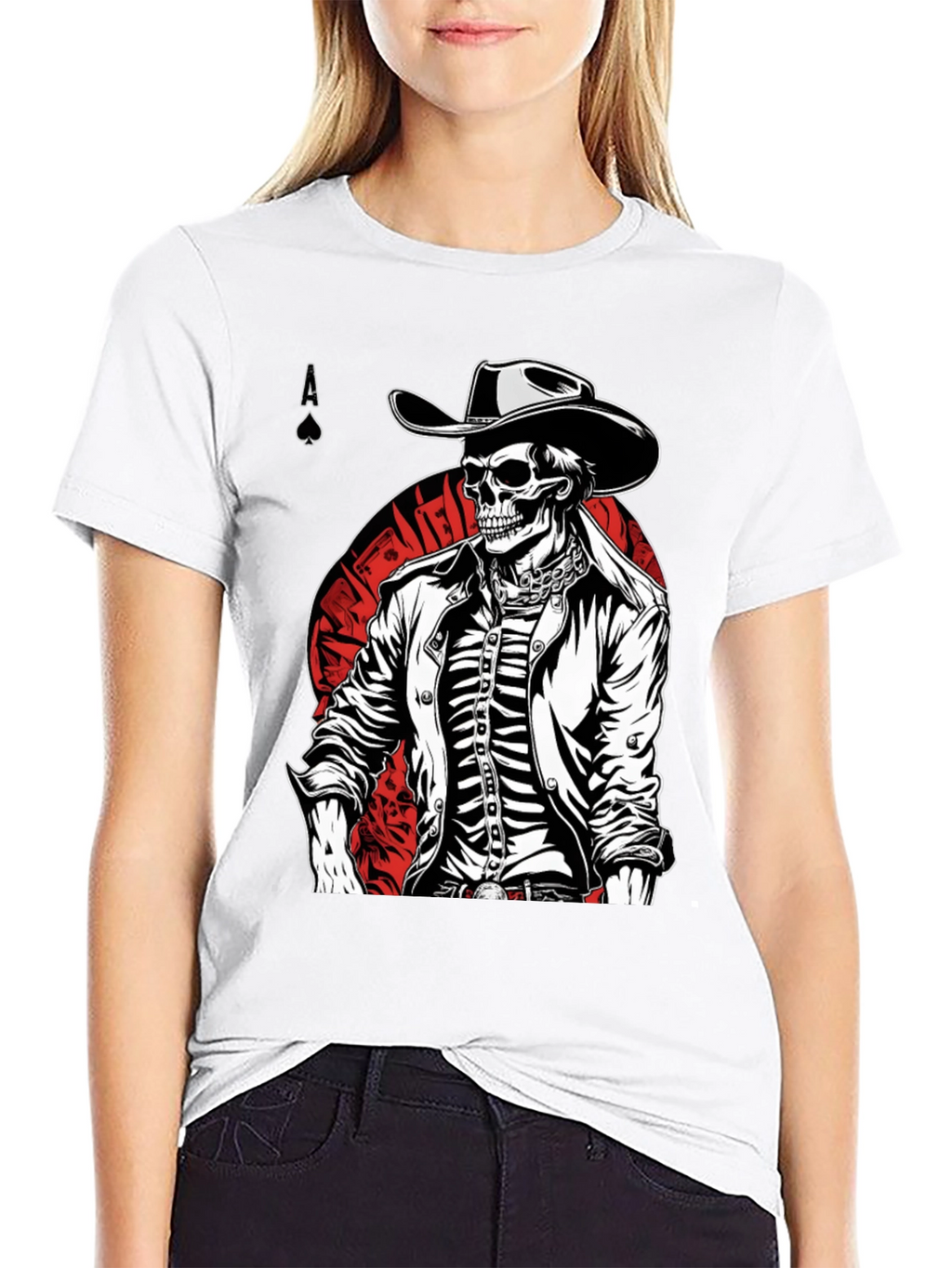 Skeleton Cowboy T-Shirt - Ace of Spades Tee