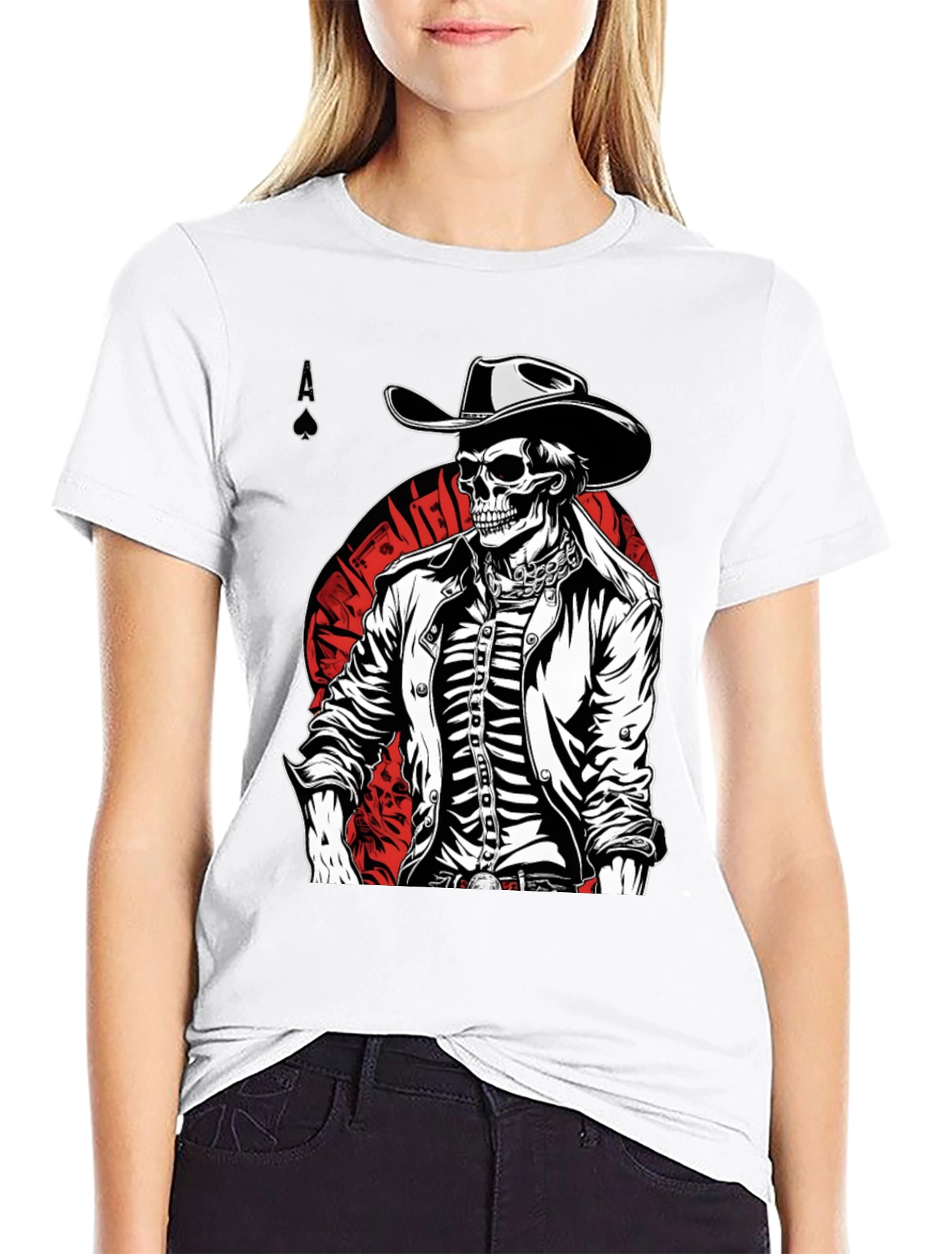 Skeleton Cowboy T-Shirt - Ace of Spades Tee