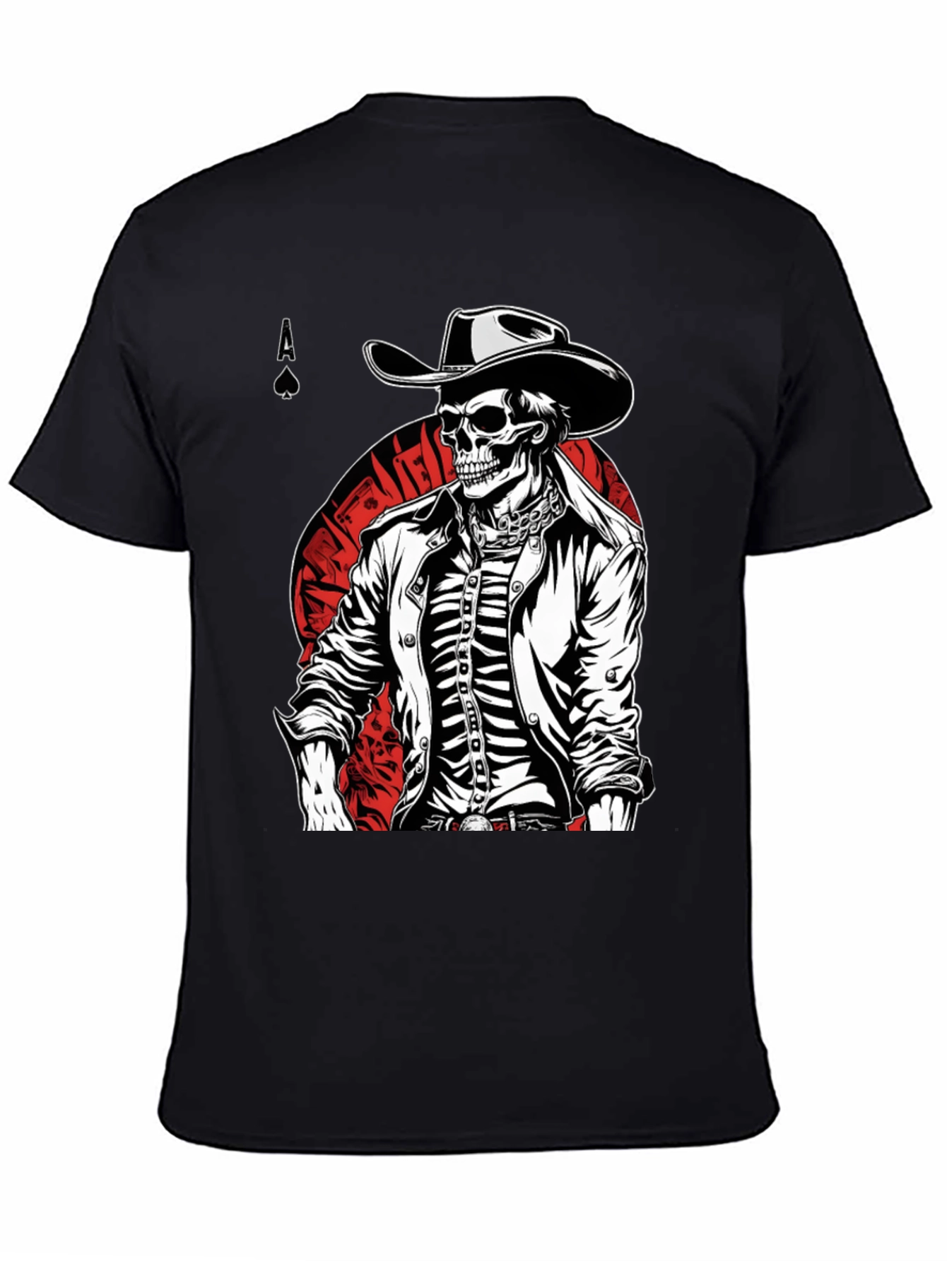 Skeleton Cowboy T-Shirt - Ace of Spades Tee