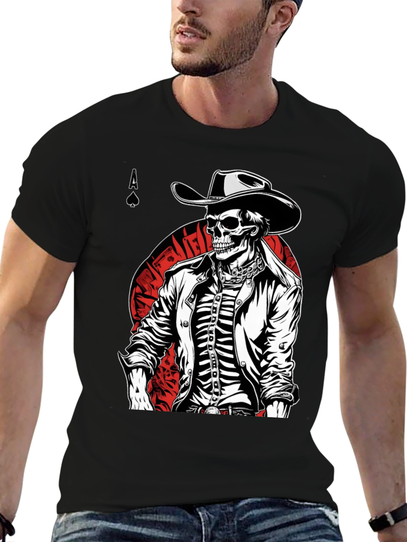 Skeleton Cowboy T-Shirt - Ace of Spades Tee