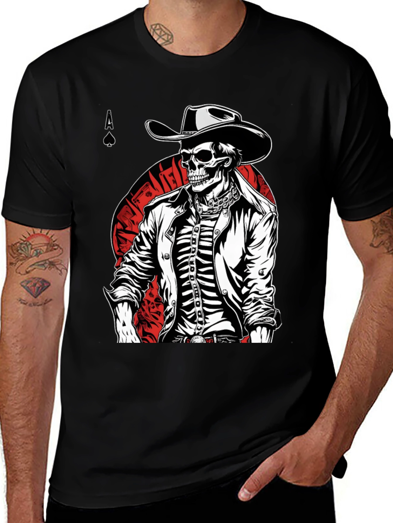 Skeleton Cowboy T-Shirt - Ace of Spades Tee
