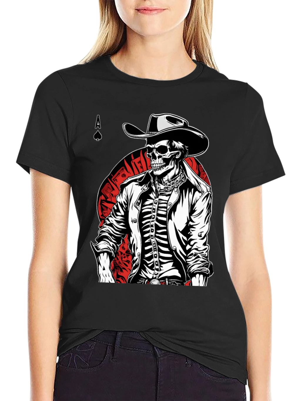 Skeleton Cowboy T-Shirt - Ace of Spades Tee