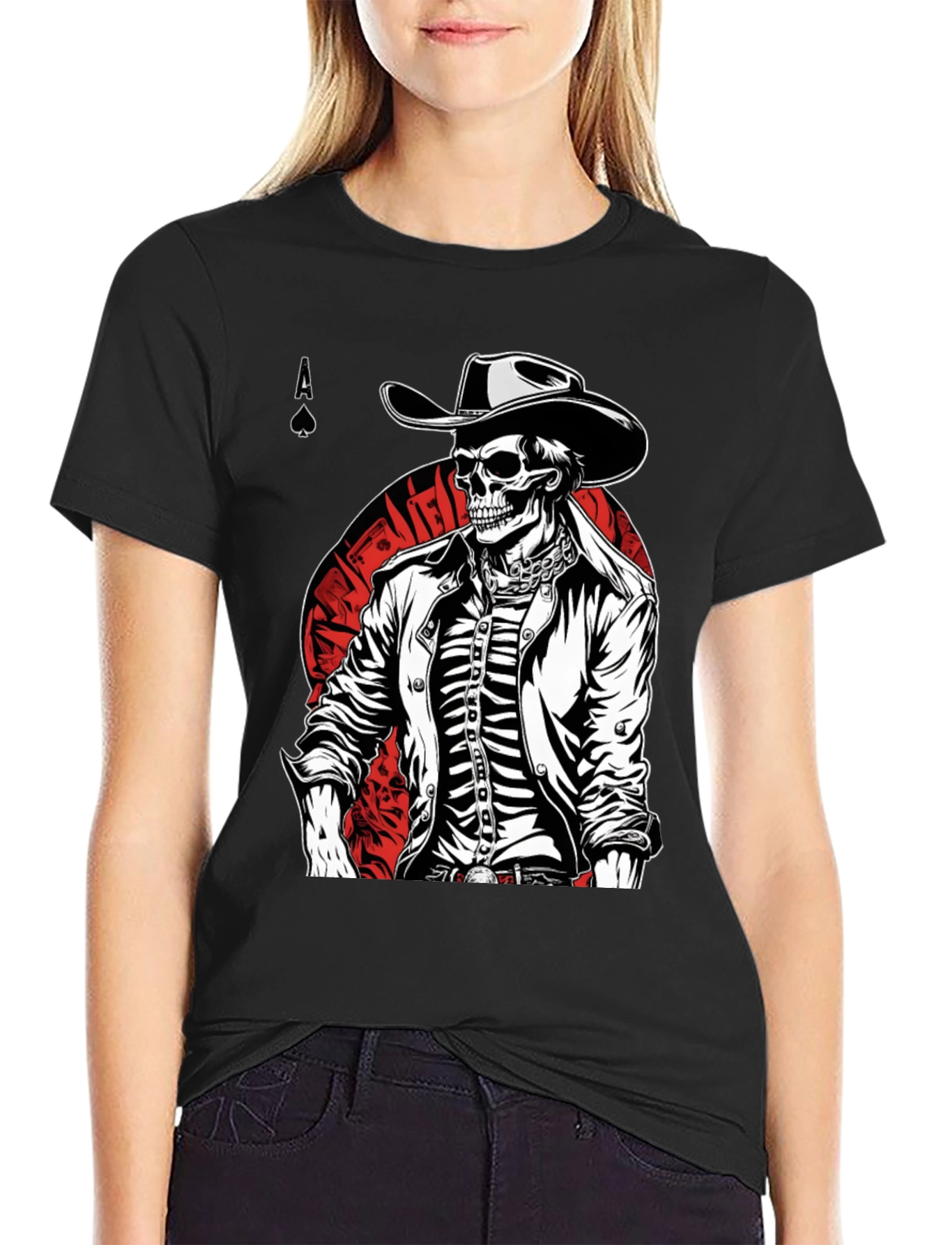 Skeleton Cowboy T-Shirt - Ace of Spades Tee