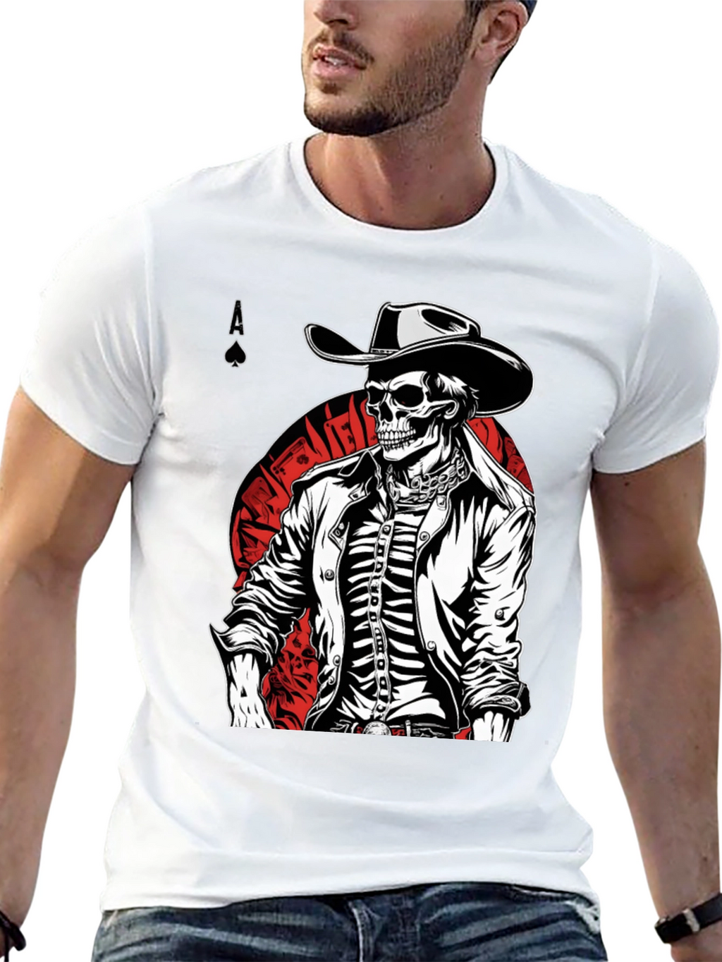 Skeleton Cowboy T-Shirt - Ace of Spades Tee