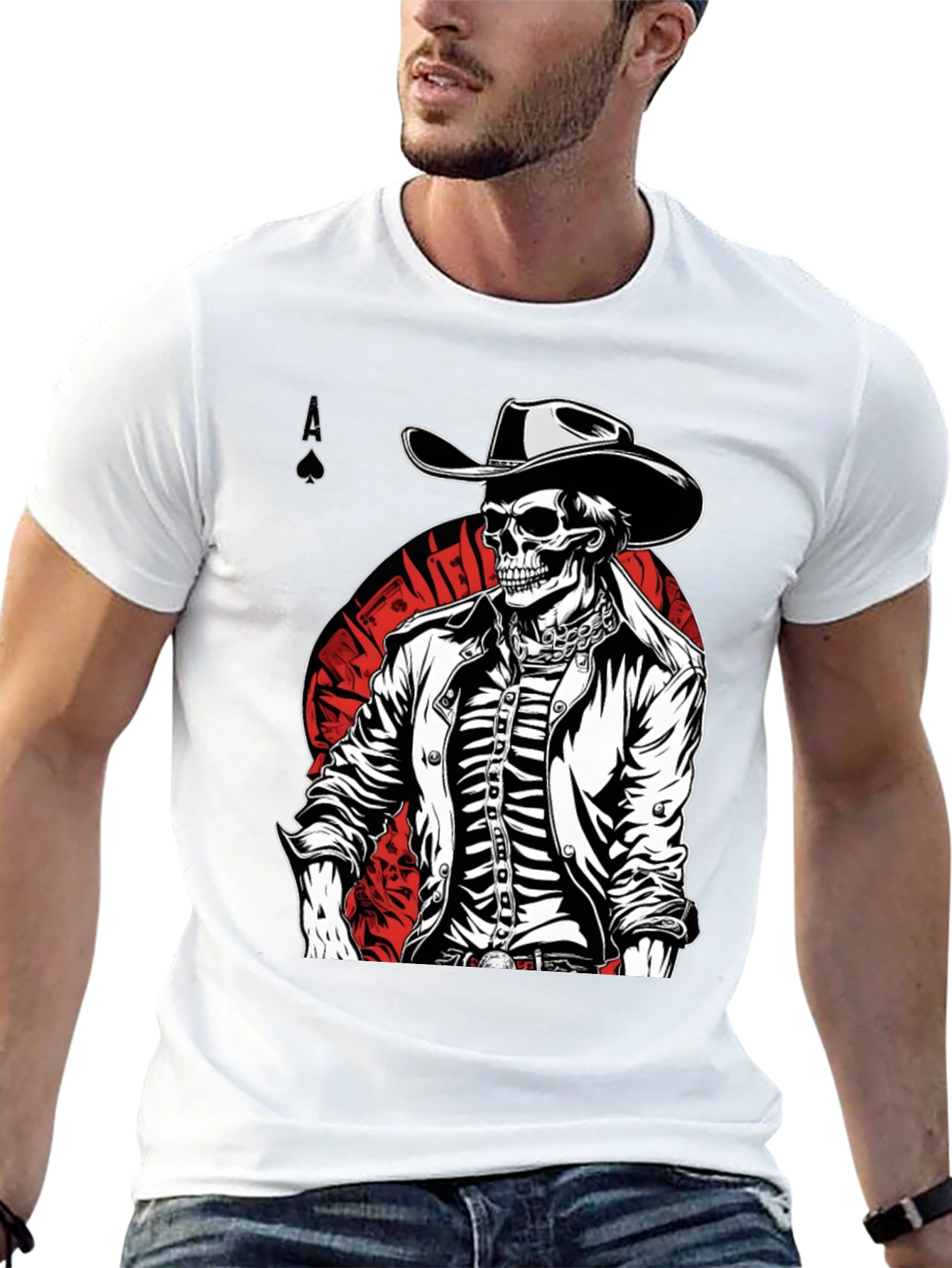 Skeleton Cowboy T-Shirt - Ace of Spades Tee