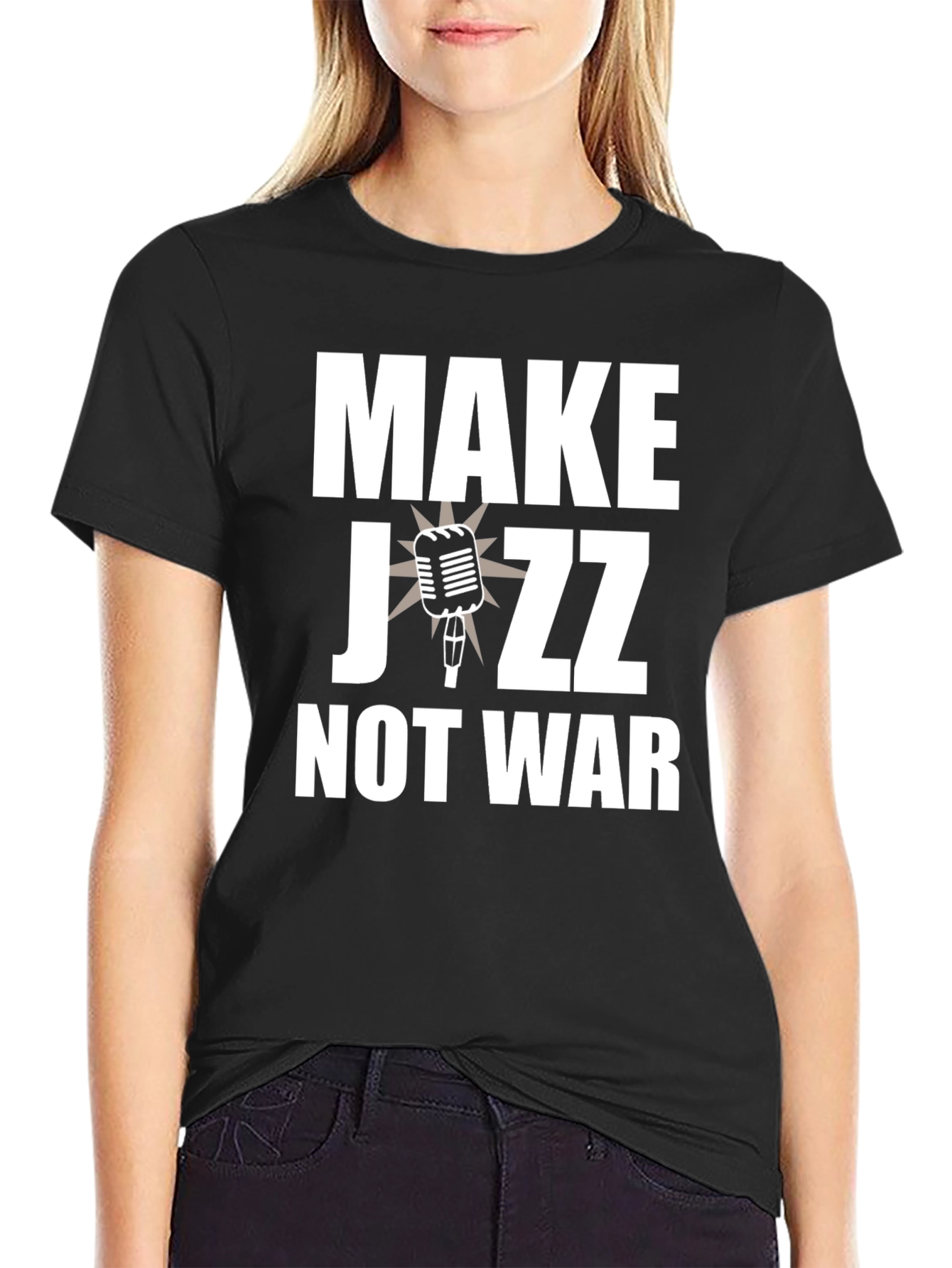 Make Jazz Not War T-Shirt - Music Lover Peace Tee