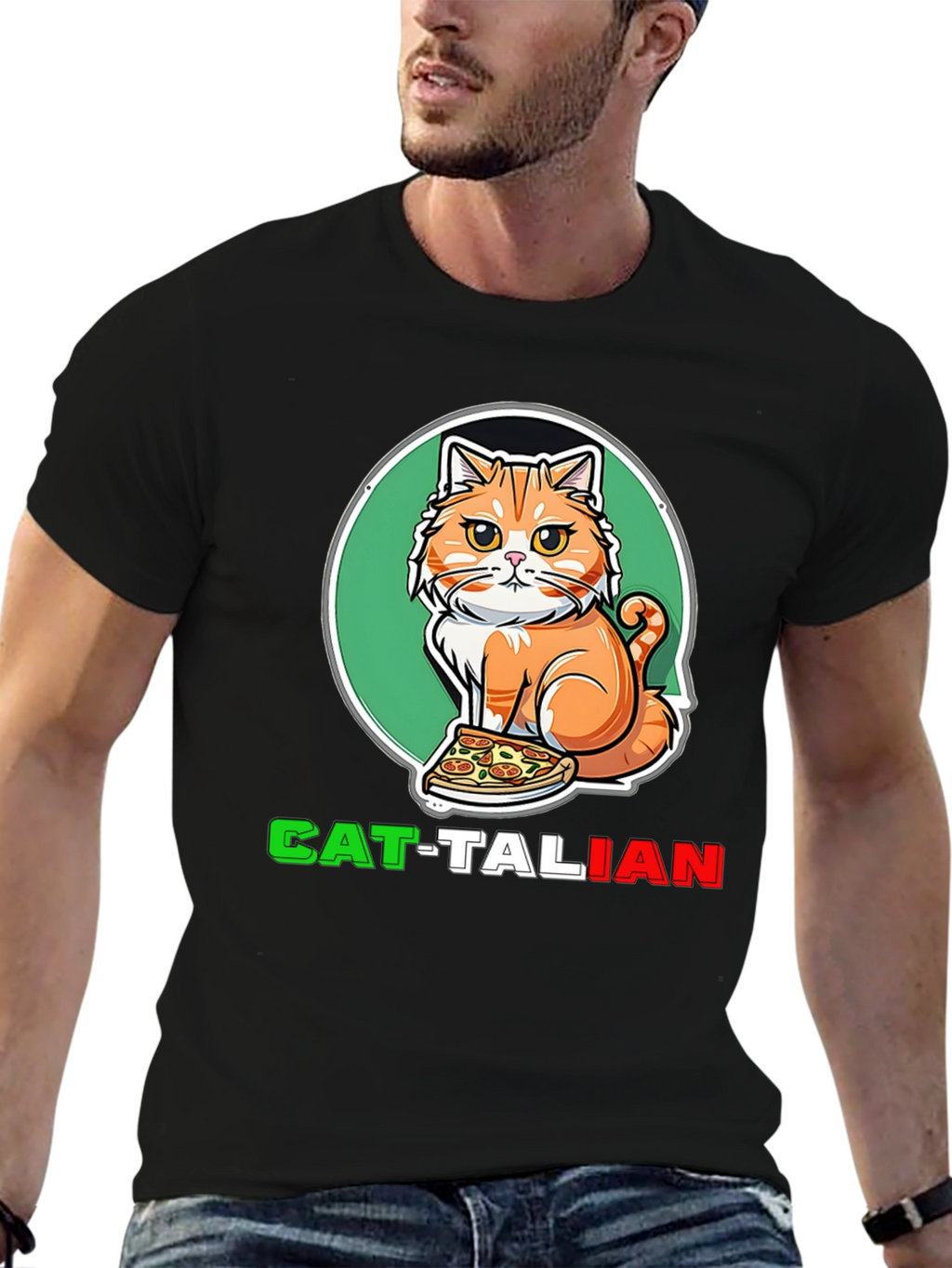 Cat-Talian Funny Graphic Tee