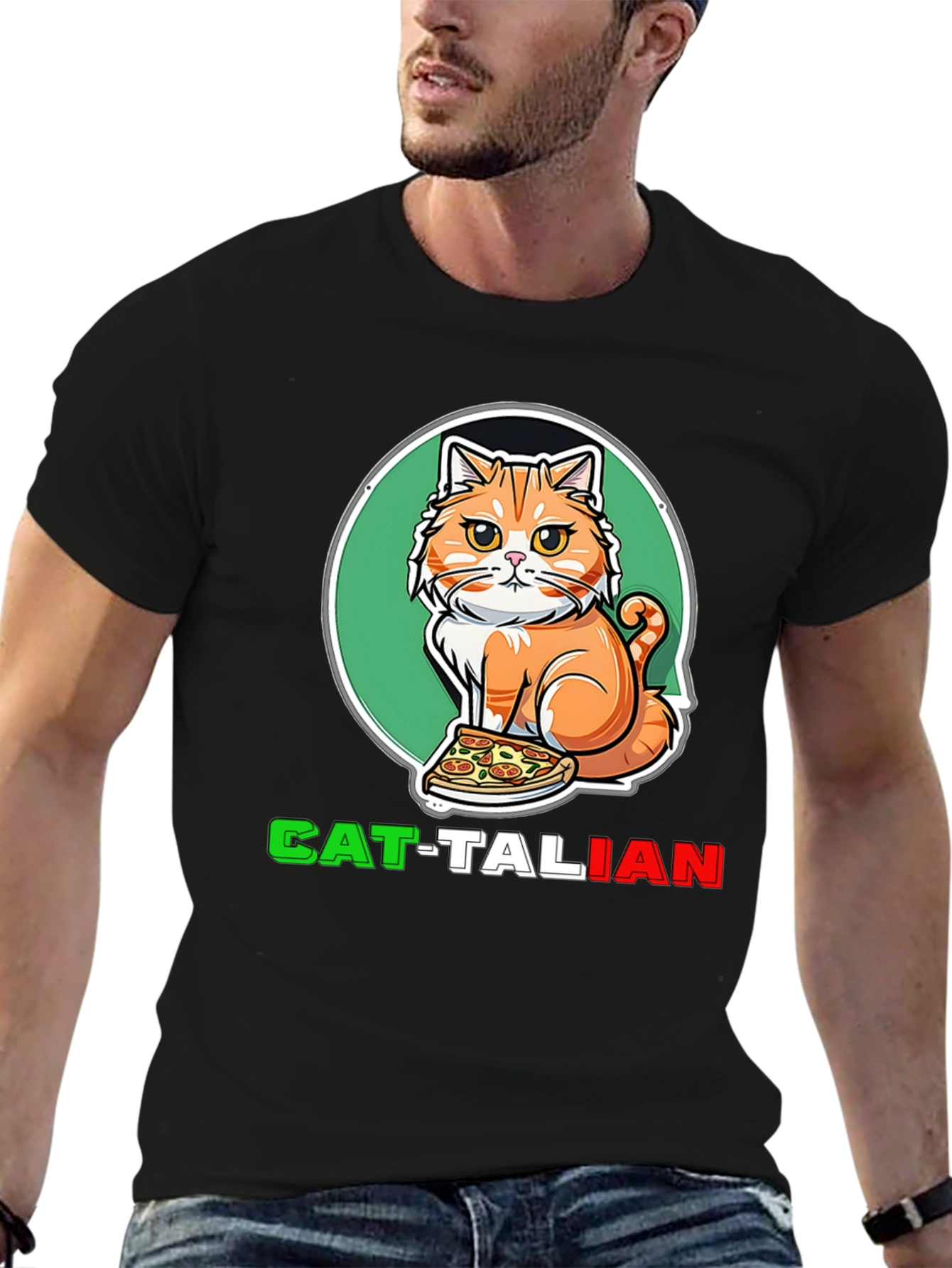 Cat-Talian Funny Graphic Tee