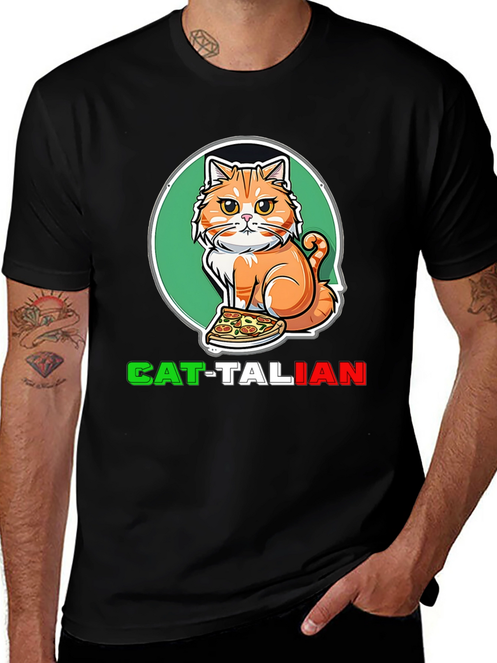 Cat-Talian Funny Graphic Tee