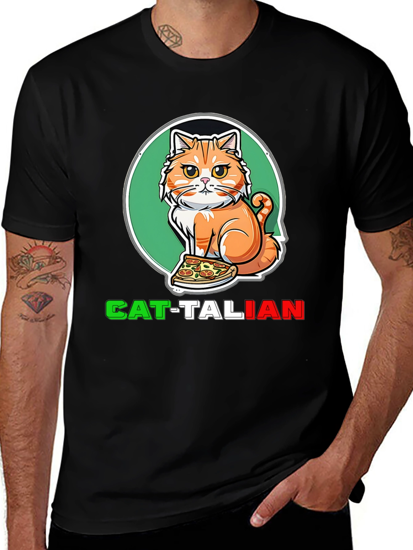 Cat-Talian Funny Graphic Tee