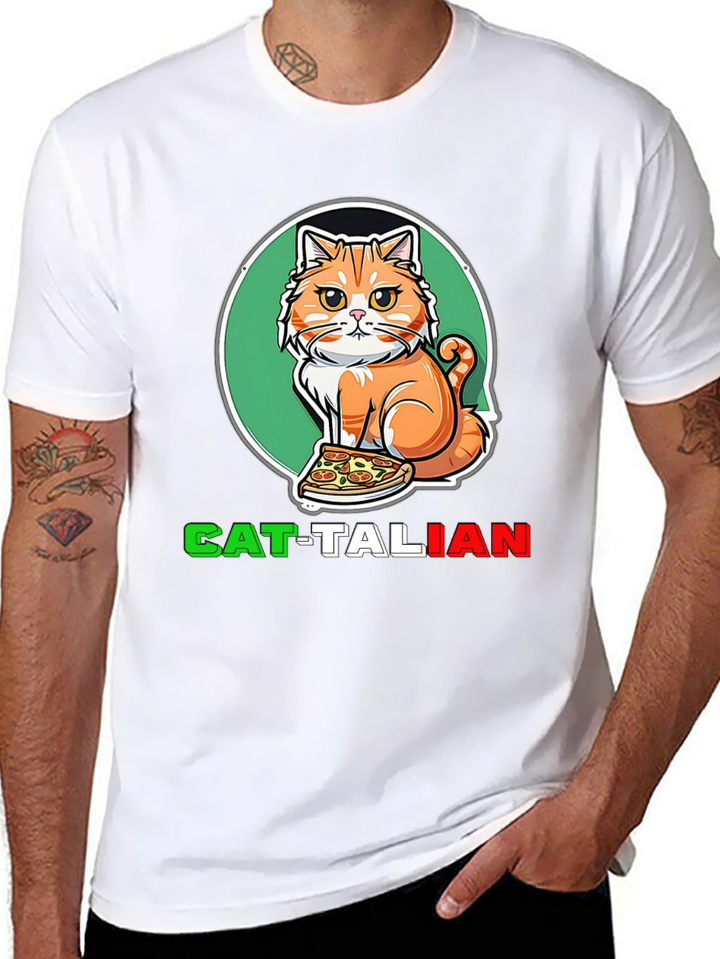 Cat-Talian Funny Graphic Tee