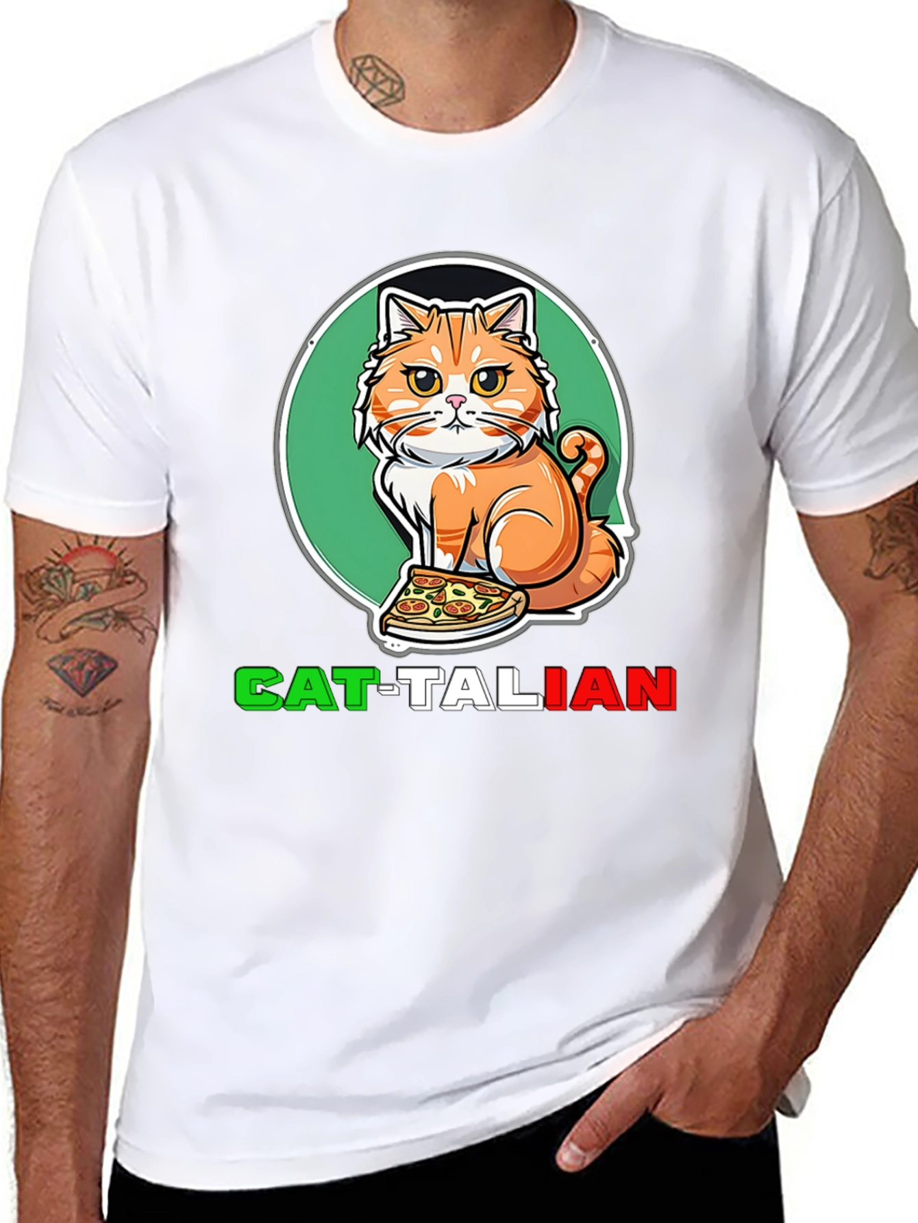 Cat-Talian Funny Graphic Tee