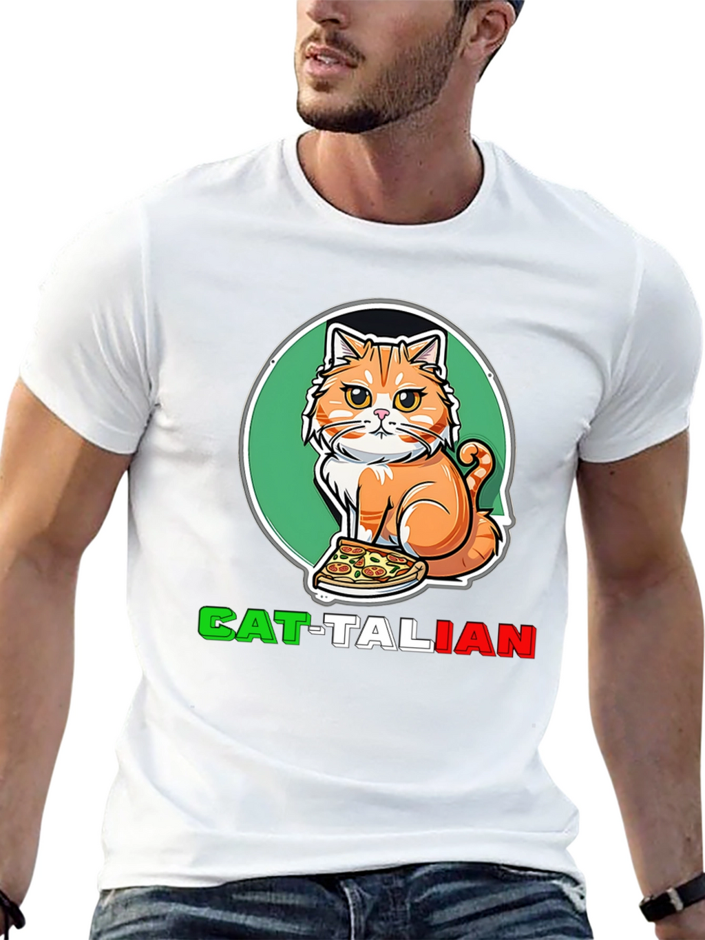 Cat-Talian Funny Graphic Tee