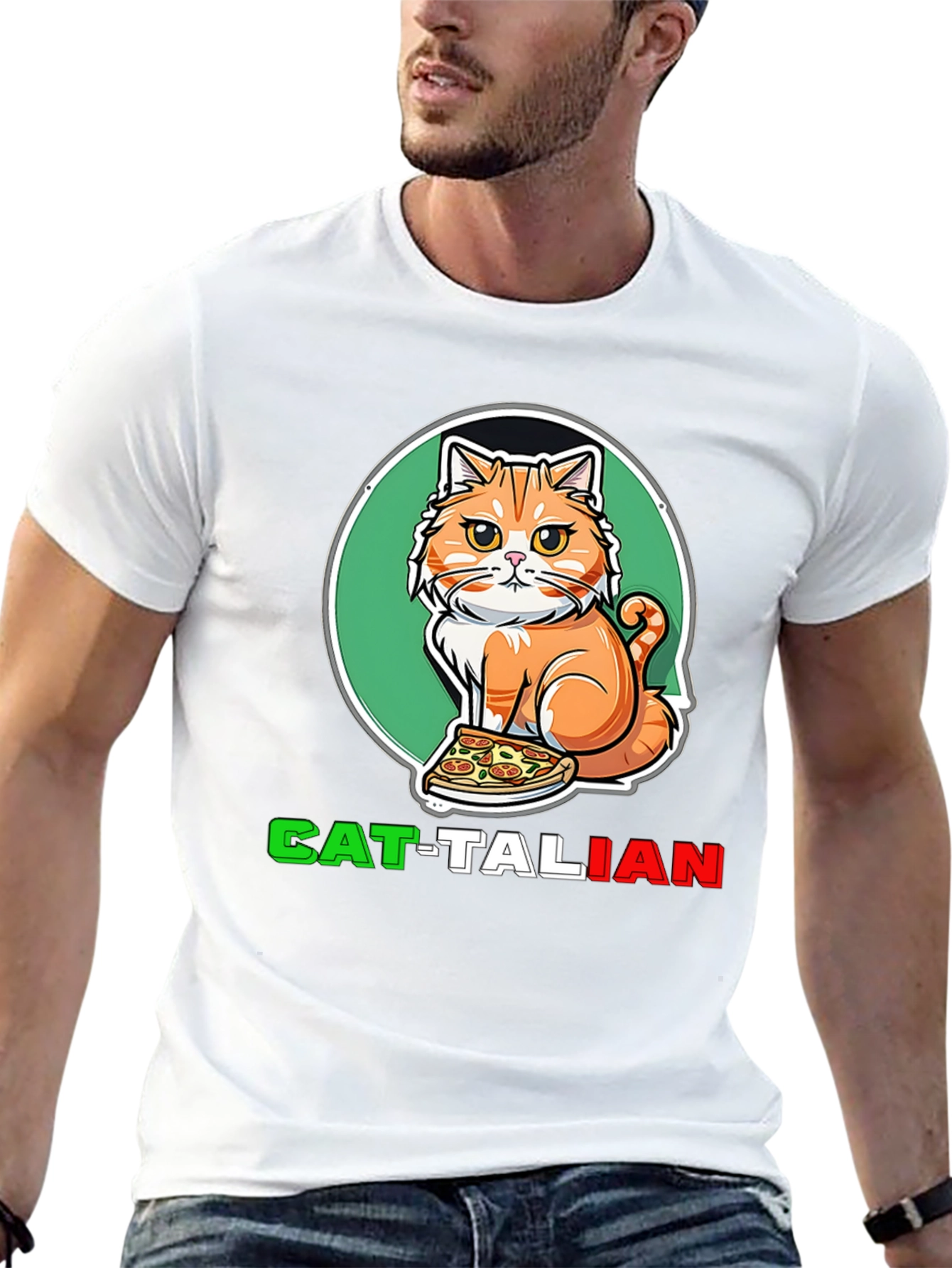 Cat-Talian Funny Graphic Tee