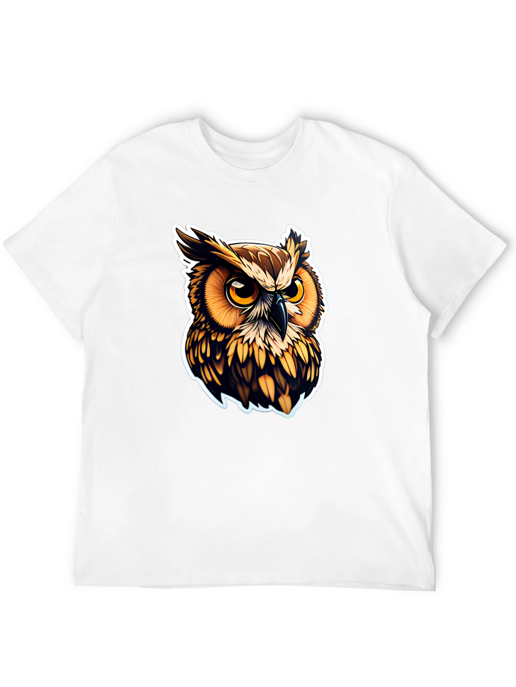 Owl Graphic Print Black T-Shirt
