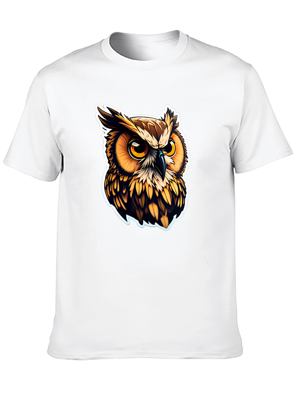 Owl Graphic Print Black T-Shirt