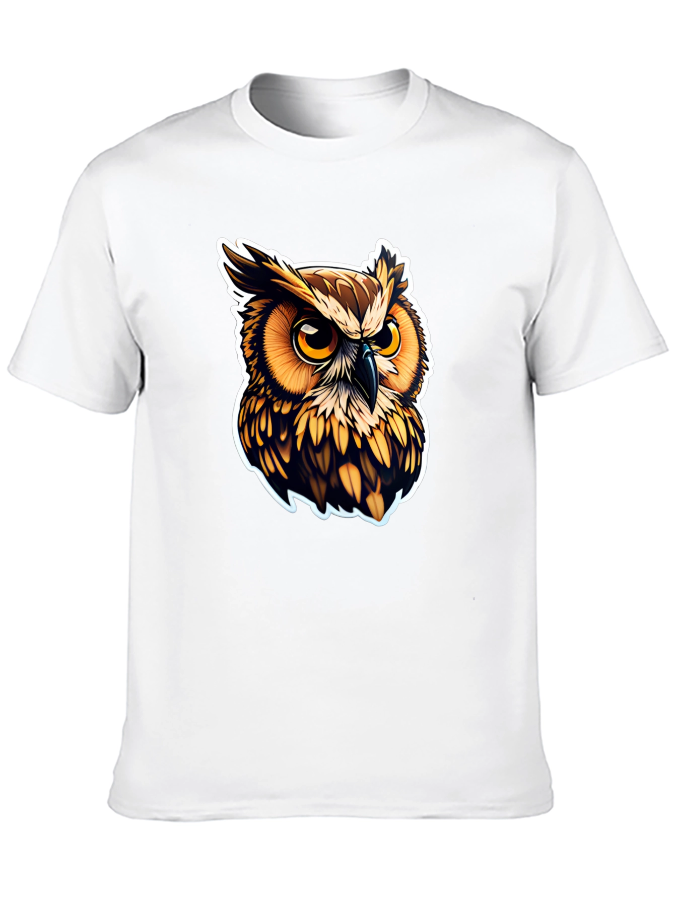 Owl Graphic Print Black T-Shirt