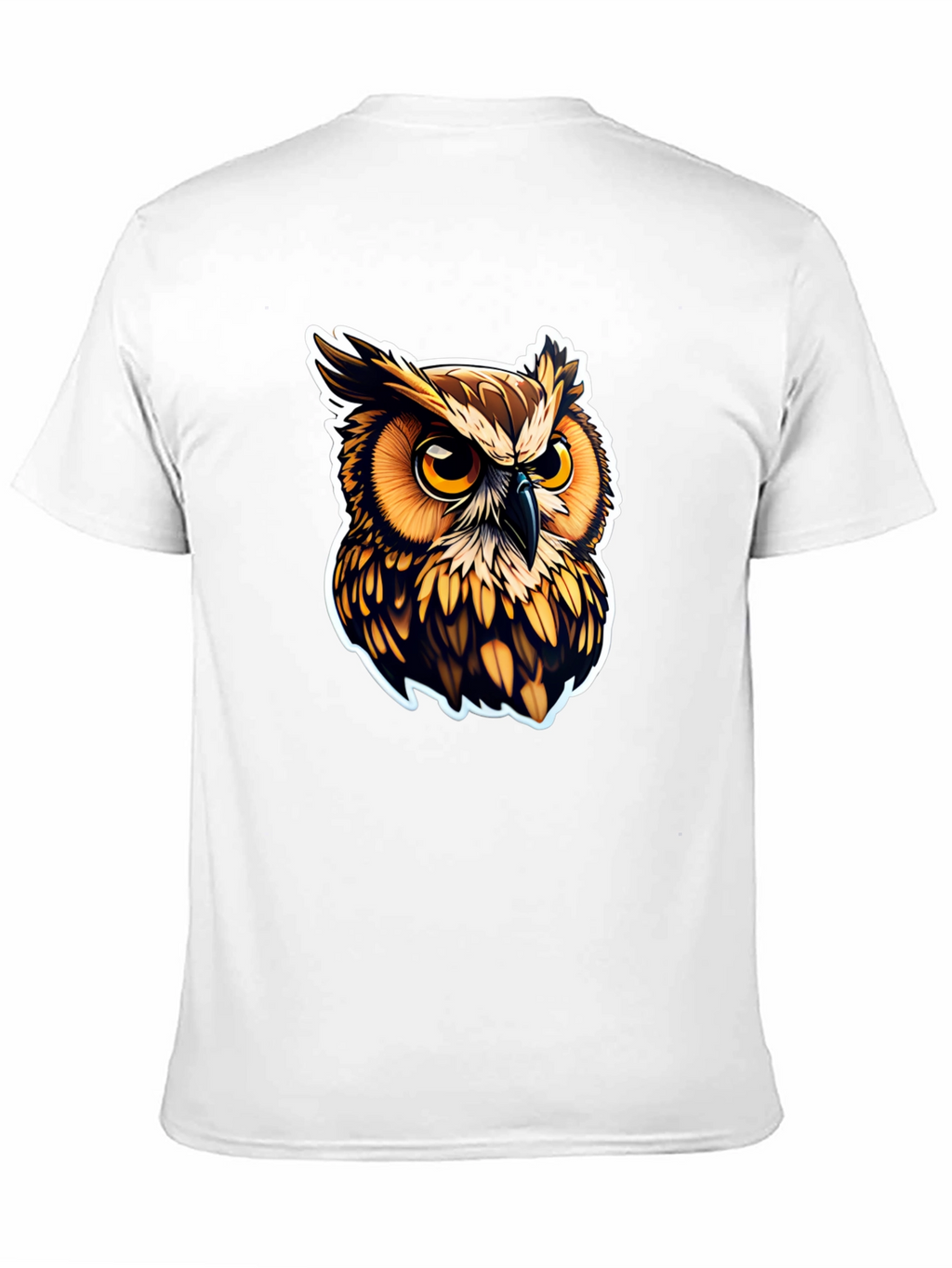 Owl Graphic Print Black T-Shirt