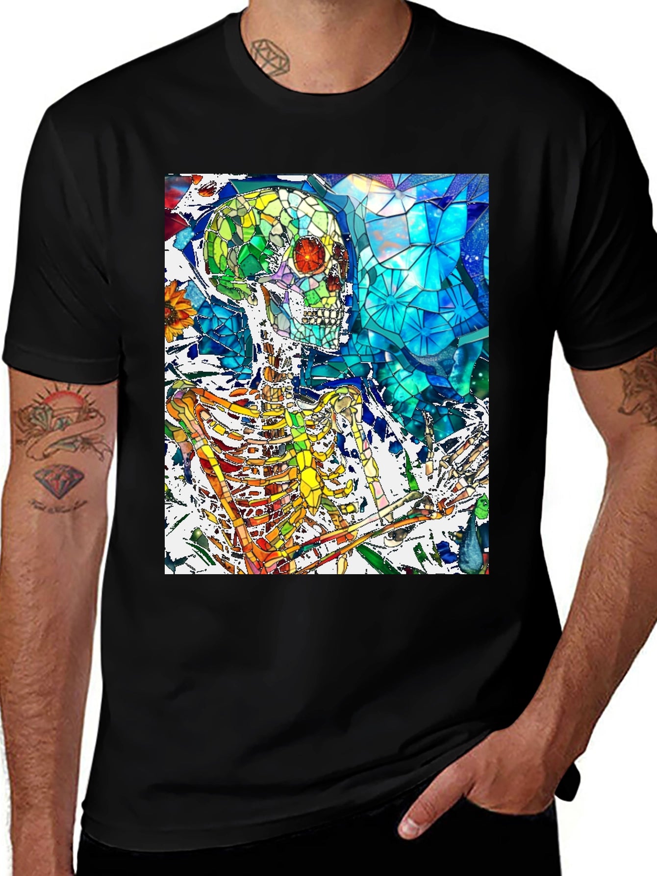 Colorful Skeleton Art T-Shirt